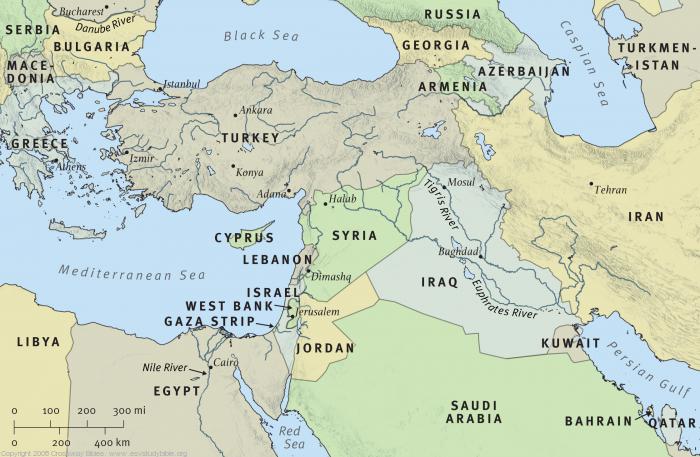 Map 1: The Middle East Today