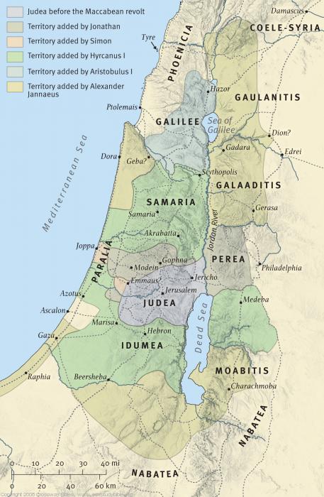 Map 9: Israel under the Maccabees