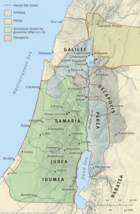 Map 11: Palestine under Roman Rule