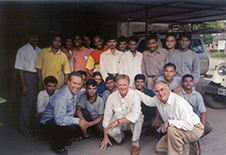 Steve, Jim, and Frank training pastors in India in 2003