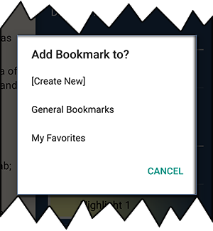 Add a bookmark to General Bookmarks