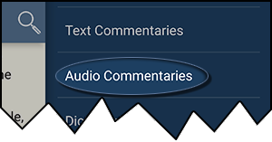 Audio Commentaries in the Verse tap menu