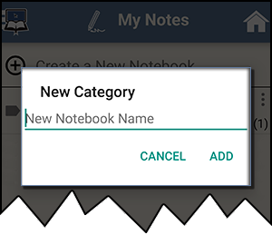 Create a new notebook folder