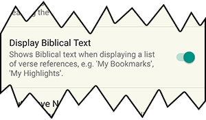 Display Biblical Text with references