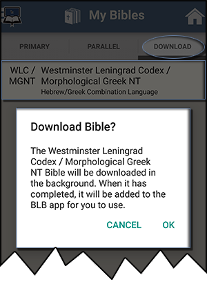 Download additional Bibles