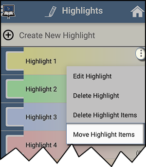 Move Highlight Items