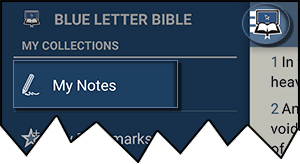 My Notes in the navigation menu