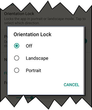 Orientation Lock