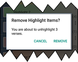 Remove Highlight Items