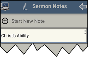 Sermon Note Example