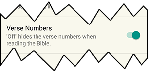 Verse numbers option