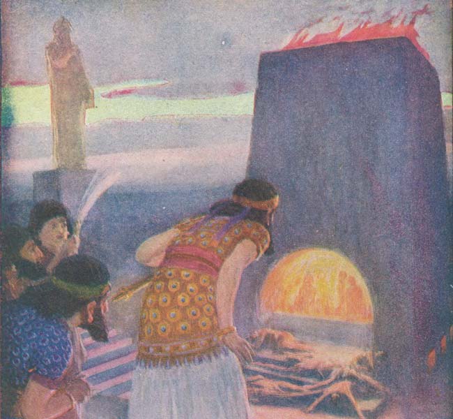 King Nebuchadnezzar Looking into the Fiery Furnace Daniel Image