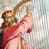 David Praising God on the Harp