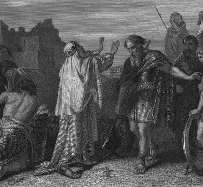 Melchizedek Blessing Abraham (engraving) Genesis Image