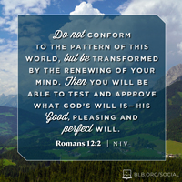 Romans 12:2 (NIV)