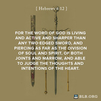 Hebrews 4:12 (NASB95)