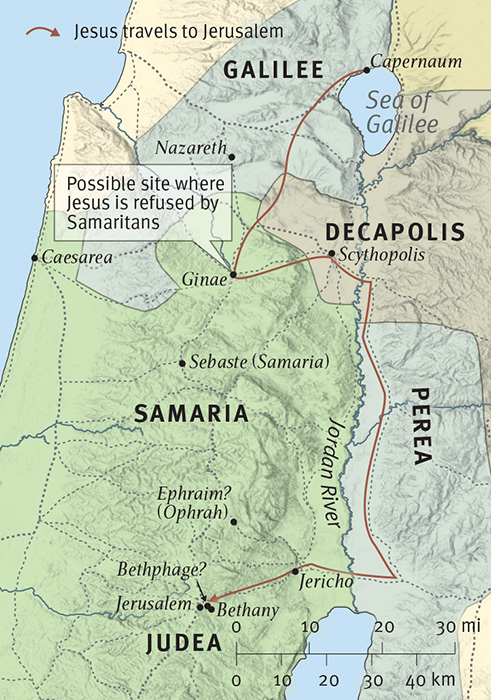 Jesus Travels to Jerusalem