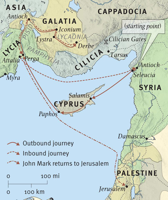 Paul's First Missionary Journey (Acts 13:4-14:26)