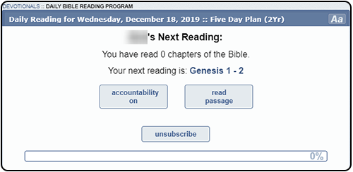 Daily Bible Reading Program