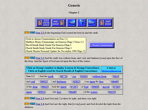 Blue Letter Bible Website Version 1.0