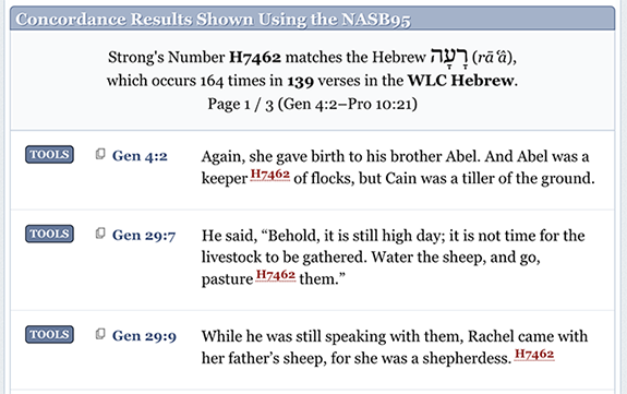 Hebrew Lexicon Example