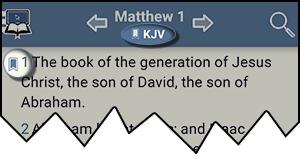 Bookmark will appear by the Verse