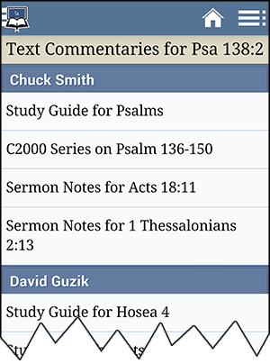 Commentaries List
