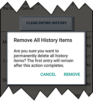 Delete all history