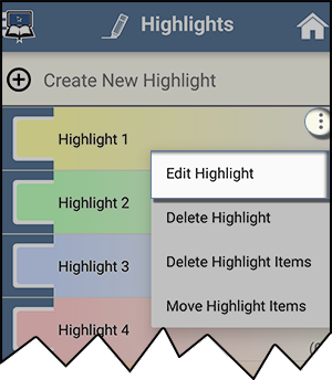 Edit Highlight