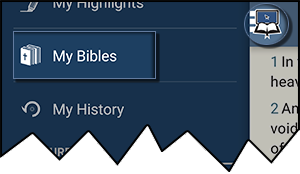 My Bibles in the Navigation Menu
