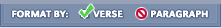 Format by Verse or Paragraph