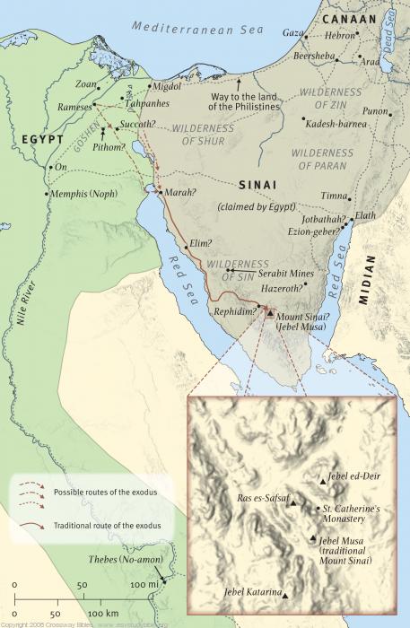 Map 3: The Exodus from Egypt