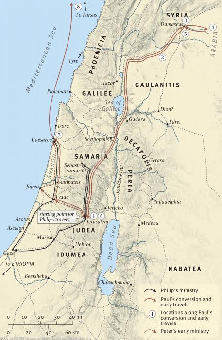 Map 12: The Apostles' Early Ministry