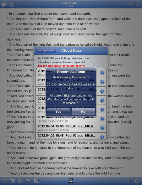 Restore Options