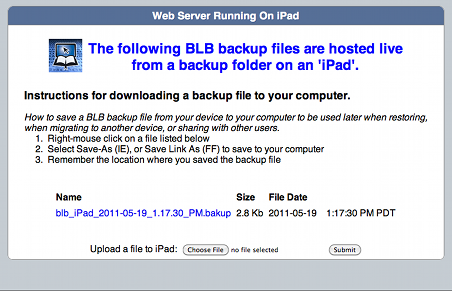 Viewing files on iPad