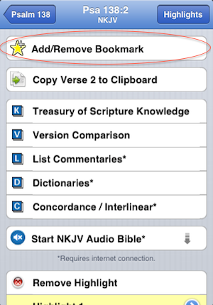 Adding Bookmarks