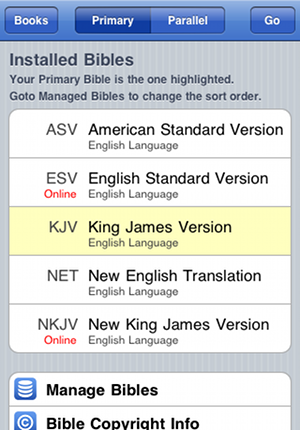 Choose Translation to read from