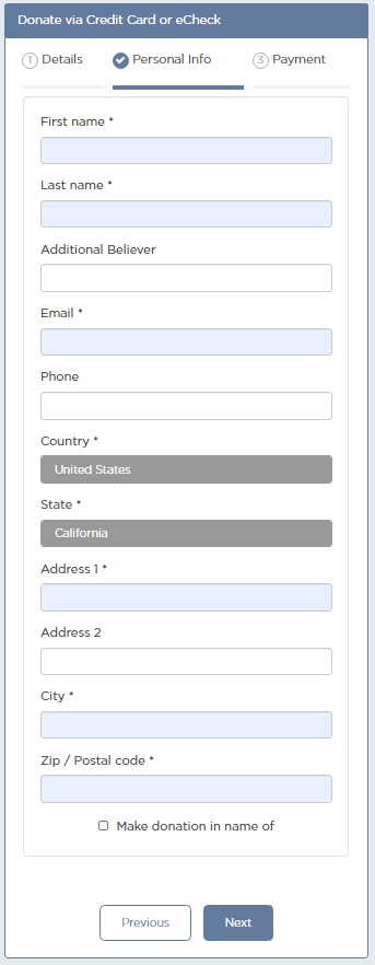 Personal information