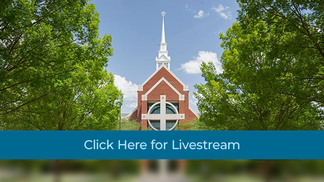 Church steeple at Christ Covenant Church Livestream