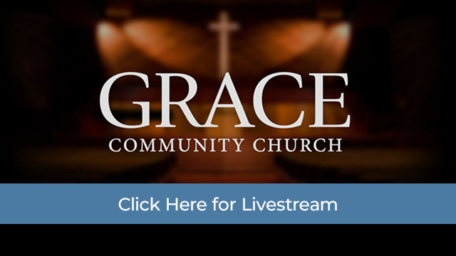 Cross in the background Grace Community Church Livestream
